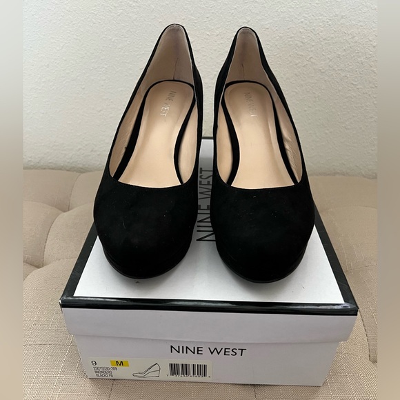 Nine West Wedge Suede Pumps - Picture 2 of 4